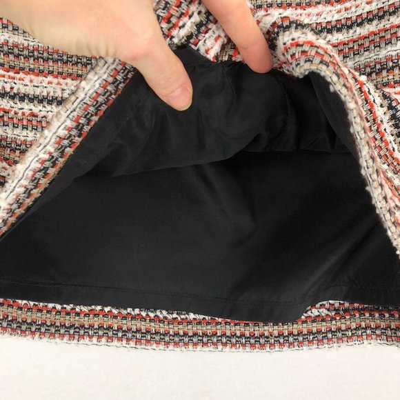 Halogen Women's Size 2P Multi-Color Metallic Striped Tweed Straight Pencil Skirt - Picture 4 of 12